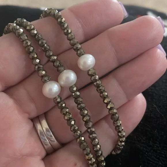 Freshwater Pearl And Pyrite Beaded Stretch
By Colleen Lopez - Picture 4 of 10